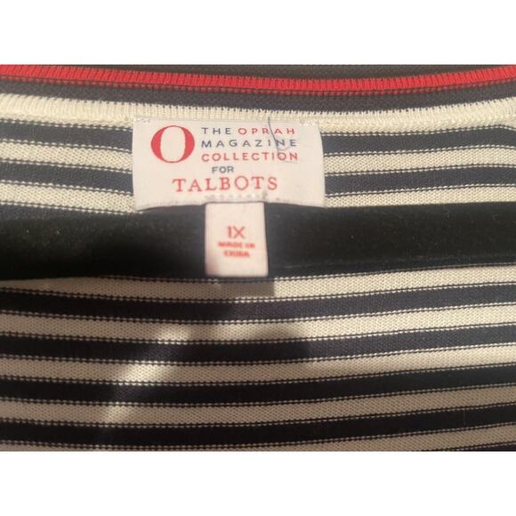 Talbots The Oprah Collection For Women Sz 1X Cardigan Sweater Red/white/black - Picture 7 of 7